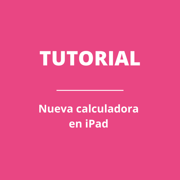 Nueva calculadora en iPad